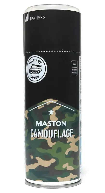 Edullinen Hinta NAAMIOMAALI BLACK 400ML MASTON Spraymaali Maston camo matta