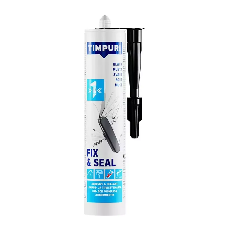 Timpuri Fix & Seal liima- ja tiivistysmassa musta 290 ml Viikonlopputarjous
