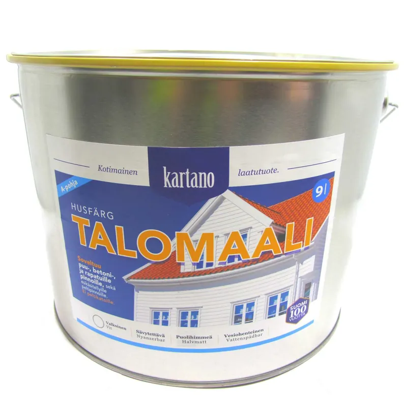Talomaali 9,0L valkoinen vesiohenteinen Kartano Päivän Tarjous