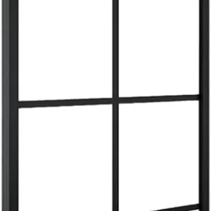Liukuovi alumiini ja ESG-lasi 102.5x205 cm musta Uusi Kokoelma