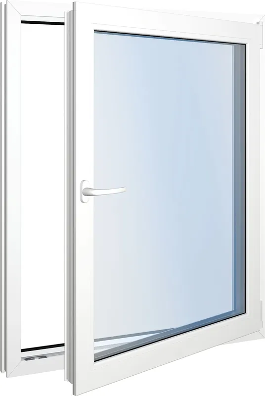 Vain Rajoitetun Ajan Seicom Classic DK 2K 2-lasinen kippi-ikkuna, PVC, A-malli, leveys 1400 mm