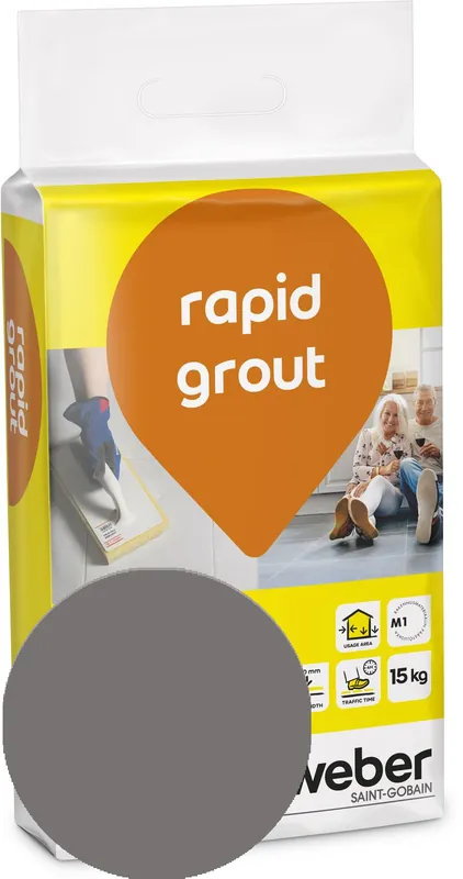 Saumalaasti Weber Rapid Grout 18 Dark grey 15 kg Erikoistarjous