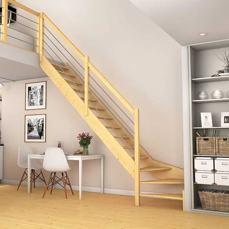 Portaat Dolle Paris, 3180mm, vasen, porraskaiteella, avonainen malli, käsittelemätön kuusi Loppuunmyynti