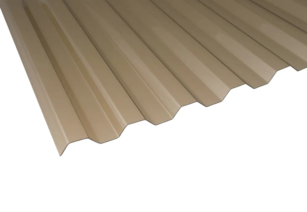 Alennettu Hinta Trapetsilevy Keraplast PC Sun 1,0 mm, pronssi 1040 x 4500 mm