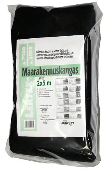 Ajankohtainen Maanrakennuskangas Lektex Minipack N1, 2x5m