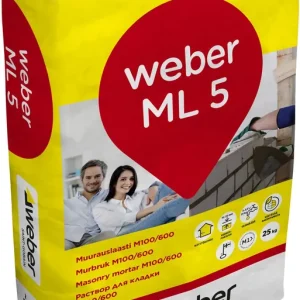 Viimeinen Mahdollisuus Muurauslaasti Weber Vetonit ML 5 M100/600 25 kg