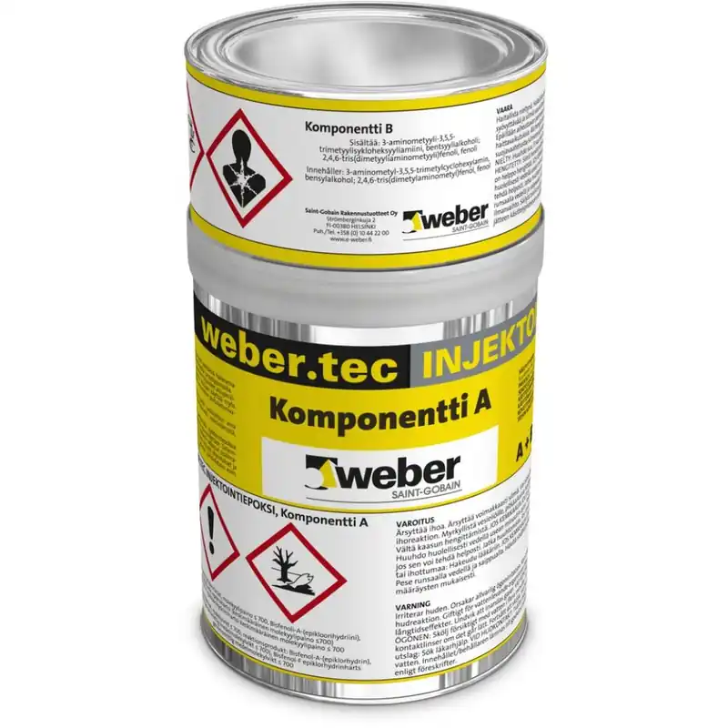 Tehdashinta Injektointiepoksi Weber Injection epoxy 1 L
