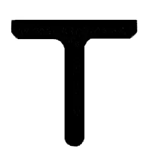 T-tanko teräs 40x40x5 mm S235JR pituus 6 m Uusi Kokoelma
