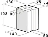 Runkopontti Kahi puolikas 148x130x198 Kausialennus