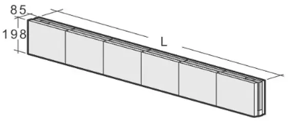 Aito Väliseinäpalkki Kahi VH8 2400x85x198 mm